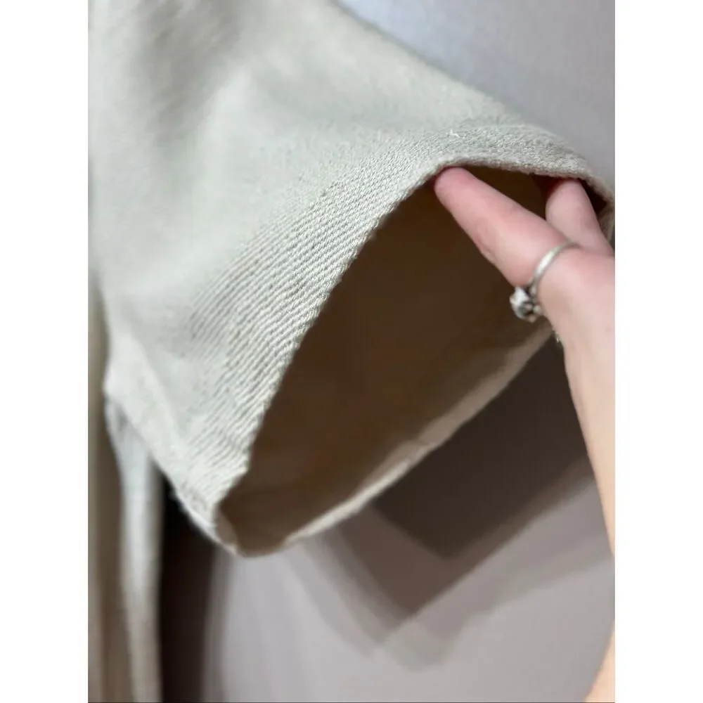 NWOT Free People Remino Classic Polo Collar Mini Beige Shirt Dress Women's Small